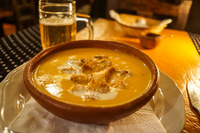 food--creamy soup at Vjracocha restaurant Salta, Cachi,  Salta,  Argentina, South America