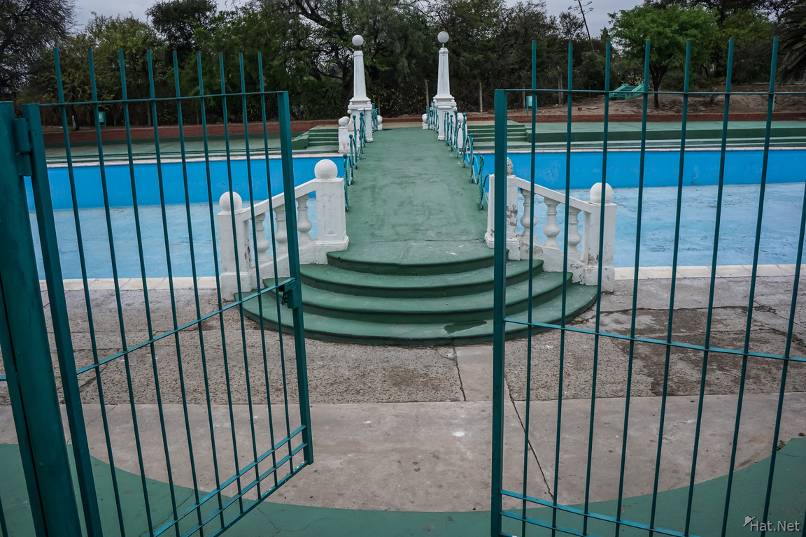 Empty Neptune swiming pool