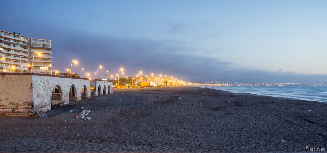 La serena beach after sunset